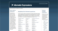 Desktop Screenshot of idiomaticexpressions.org