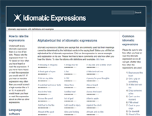 Tablet Screenshot of idiomaticexpressions.org